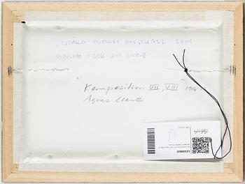 Agnes Cleve, water colours, 2 framed together, 1916-17, signed.