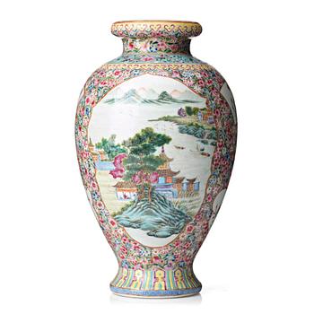 761. A Chinese famille rose Republic vase, 20th century.