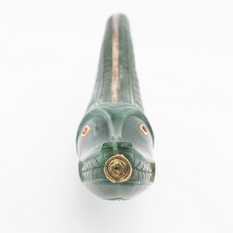 Powder flask, Indian Mughal, 19th century.