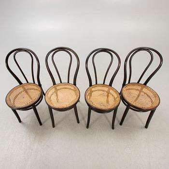 A set of four rattan chairs first half of the 20th century.