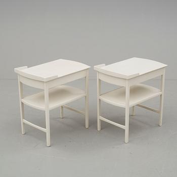 NATTDUKSBORD, ett par, "Birgitta", Carl Malmsten, Bodafors Möbelfabrik, 1960.