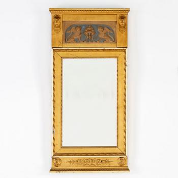 A late gustavian style mirror, ca 1900.