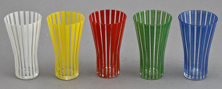 GLASSERVISDELAR, 18 st, "Strikt", Bengt Orup, Johansfors, 1900-talets andra hälft.