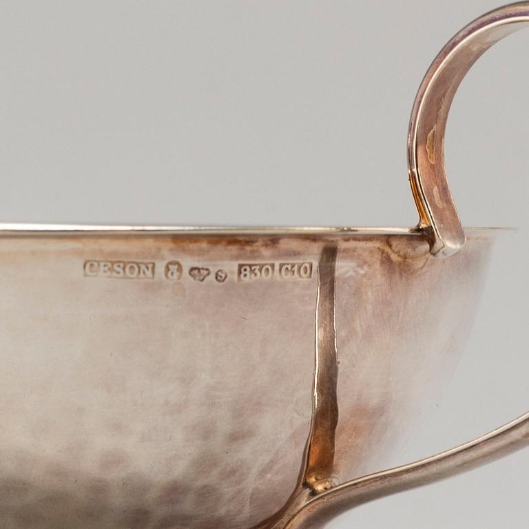 a set of 25 silver cups by Ceson Göteborg, 1980.