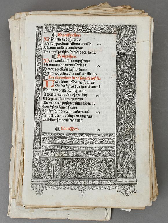 BOKSIDOR, ca 87 st, papper, 1500-tal.