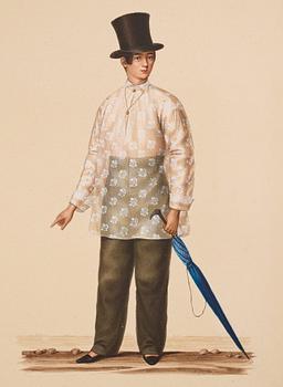 Justiniano Asunción Attributed to, Studies of the people of Manilla, Philippines.