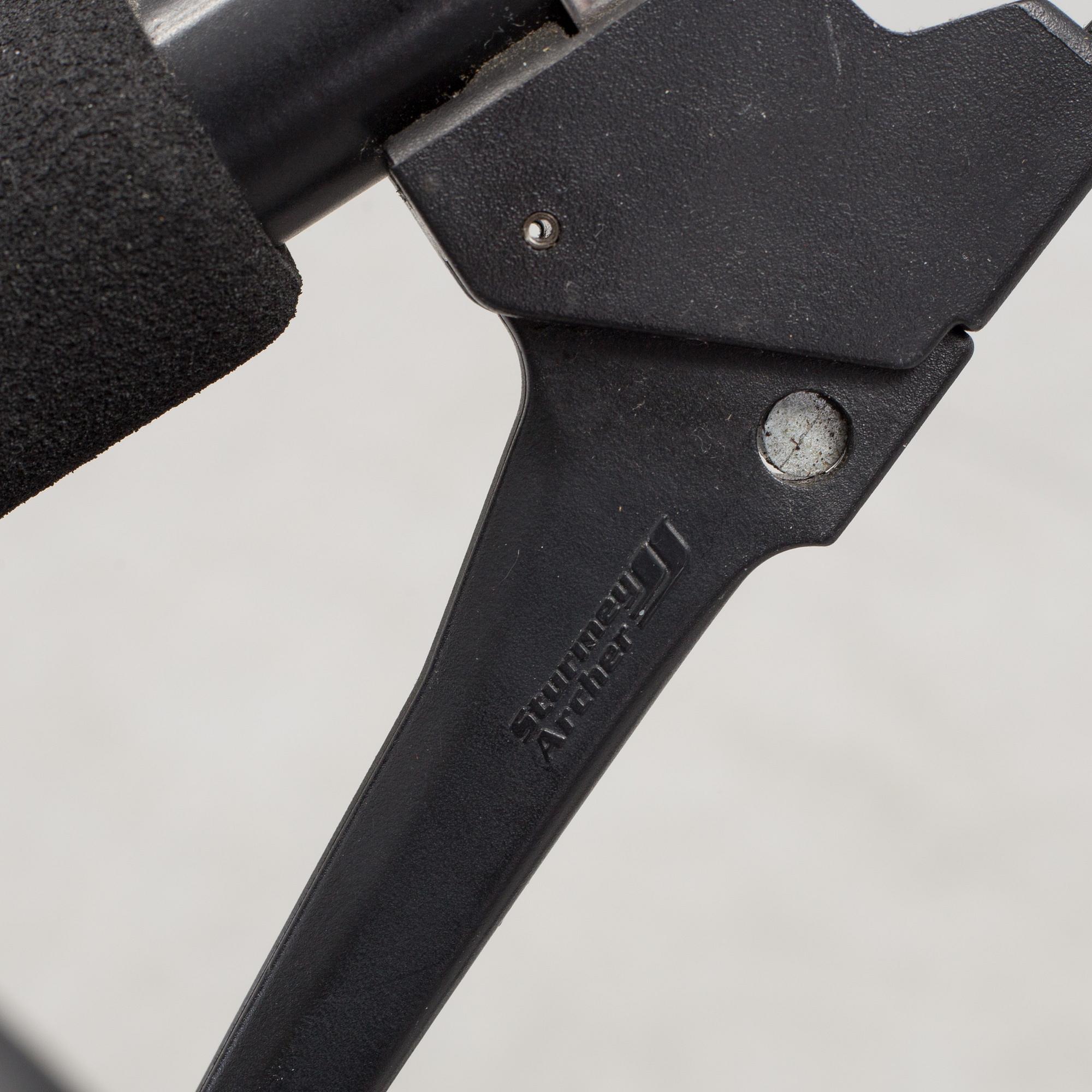 A foldable Strida bike.