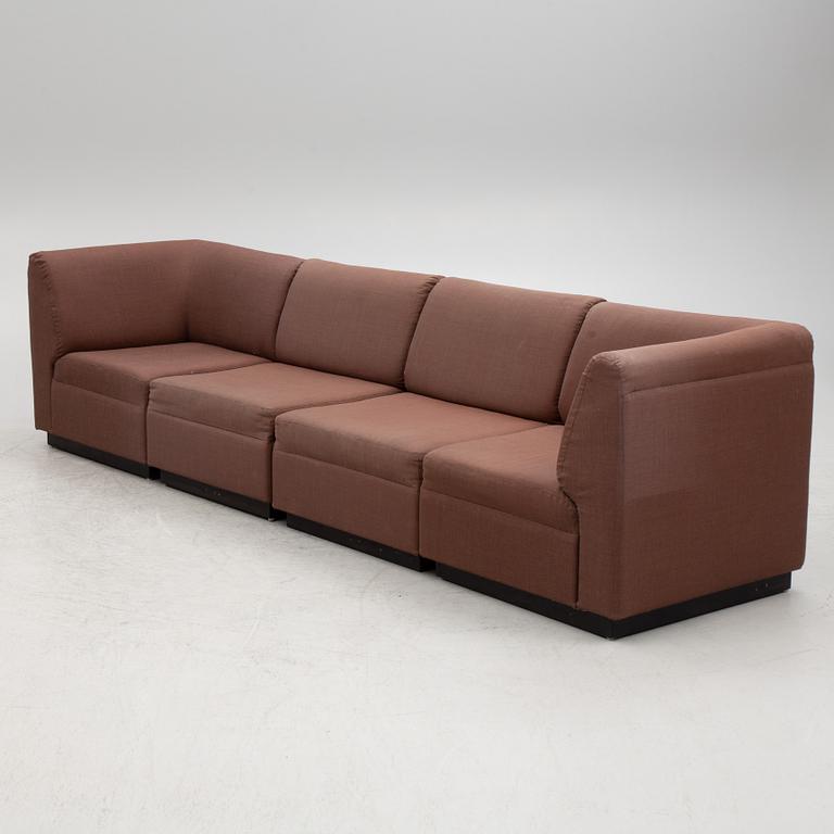 Modulesofa, 8 pieces, JOC Vetlanda, 1970s.