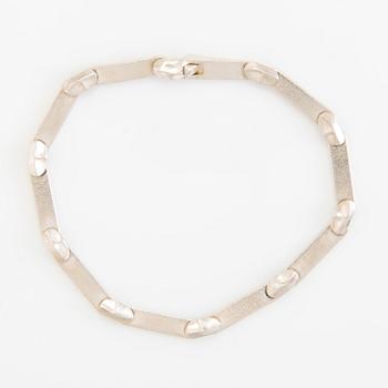 LAPPONIA. A set of late 20th century sterling silver necklace and bracelet.