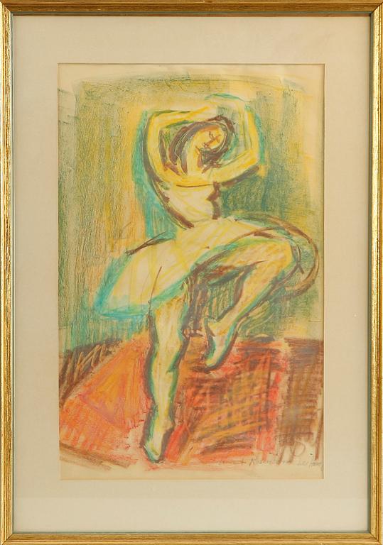 LENNART ROSENSOHN, akvareller samt pastell, 3 st, sign.