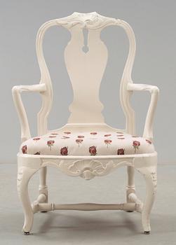 A Swedish Rococo 18th century armchair.