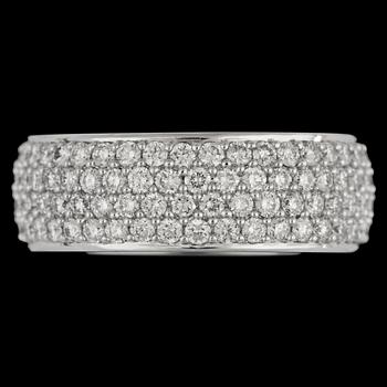 1189. A brilliant cut diamond ring, tot. 2.61 cts.