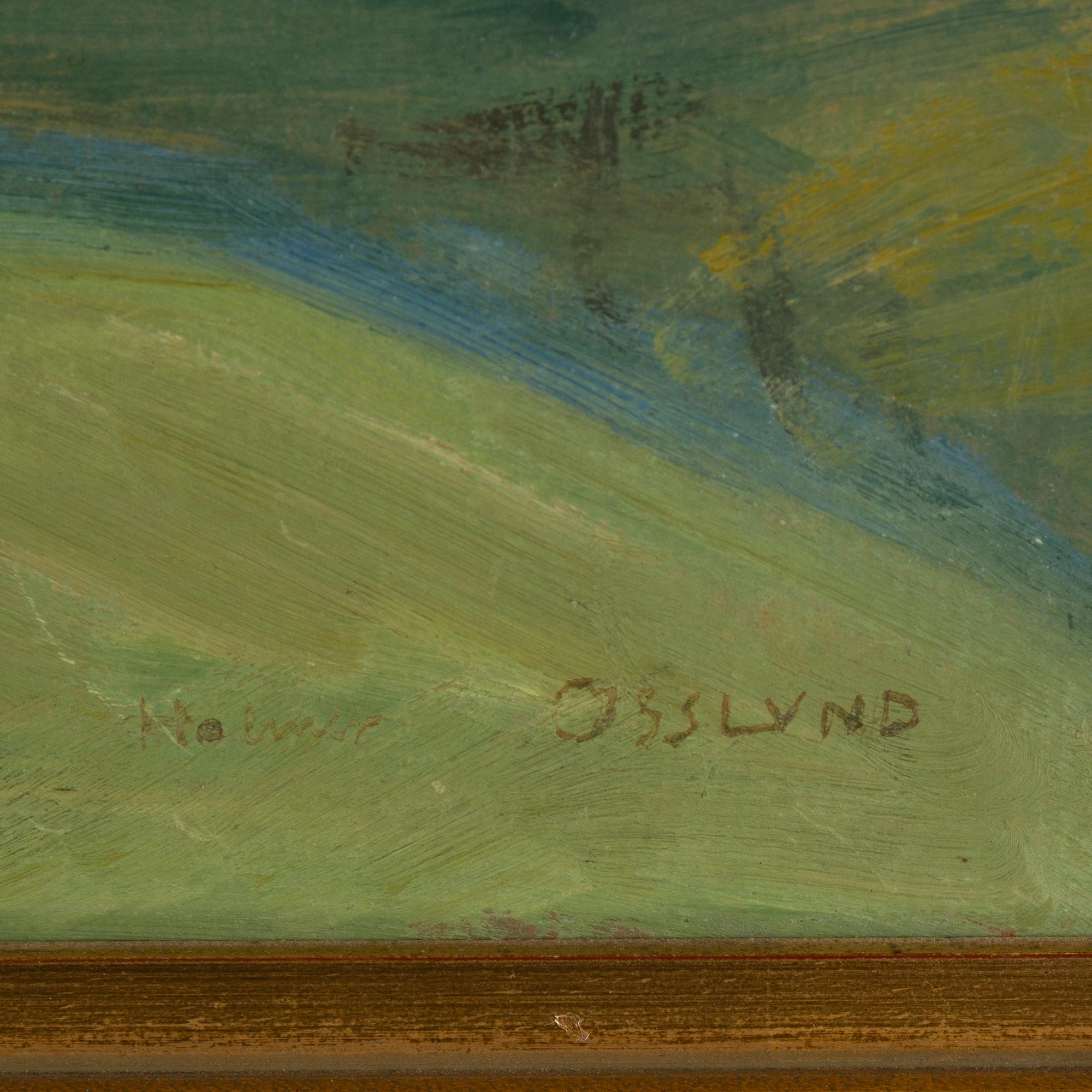 HELMER OSSLUND, oil on paper-panel, signed.