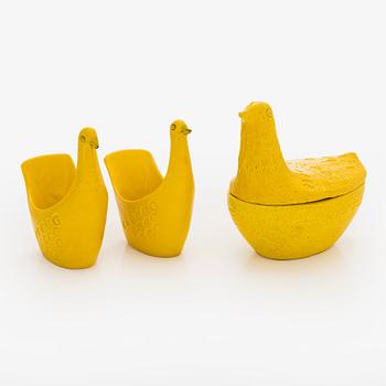 Aldo Londi, Rasia ja maljapari, keramiikkaa, Bitossi, Montelupo Fiorentino, Italia 1961 ja 1950-luvun loppu.