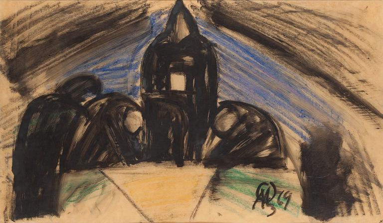 Olavi Martikainen, mixed media, signed and dated -69.