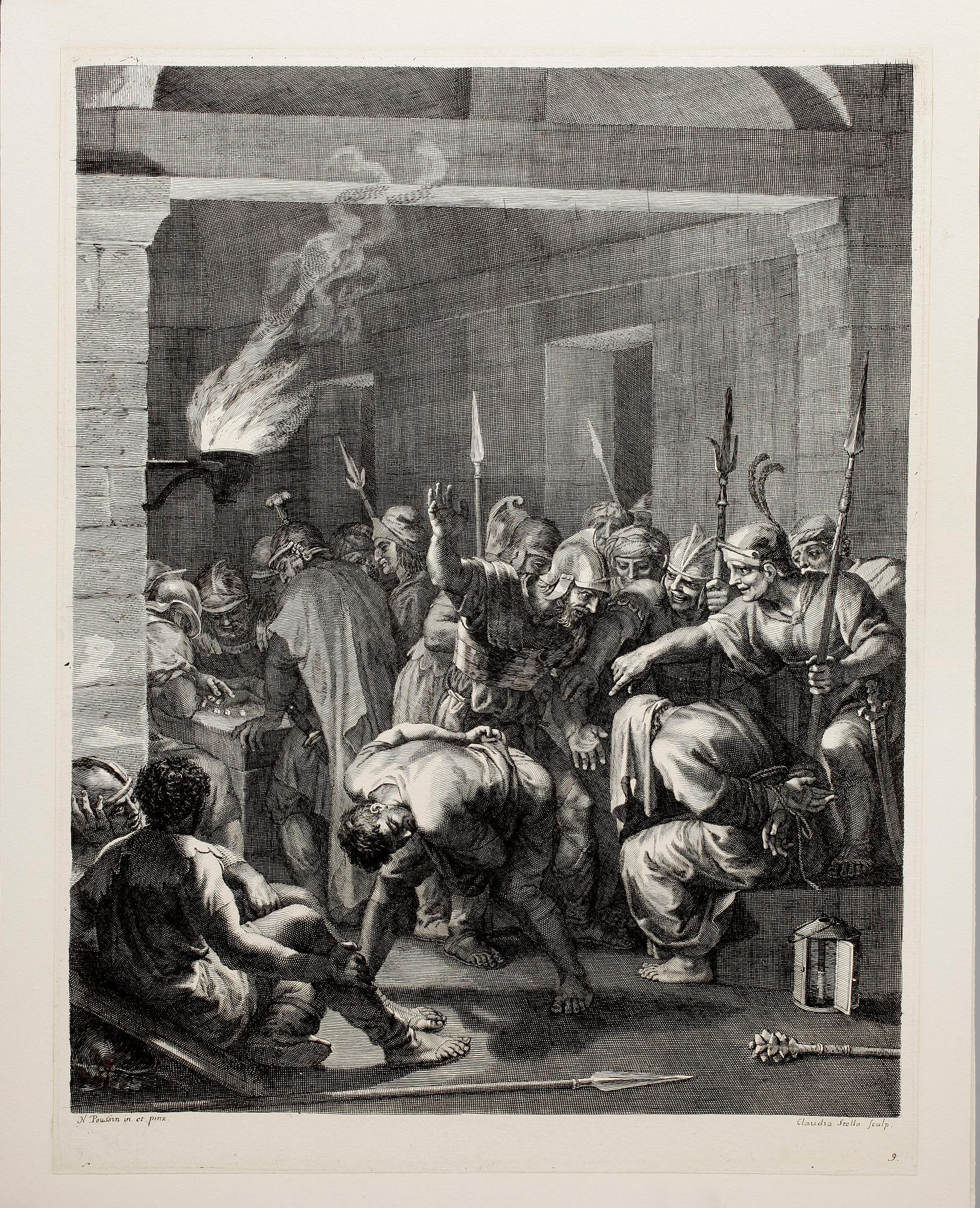 NICOLAS POUSSIN, efter, kopparstick 4 st, 1600/1700-tal.