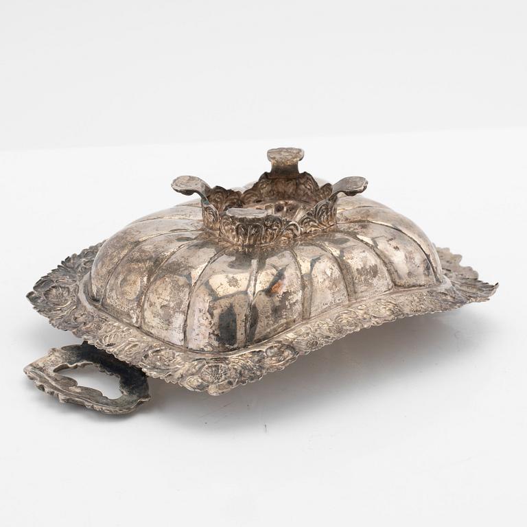 Confectionery bowl, silver, Gustav Möllenborg, Stockholm, 1837.