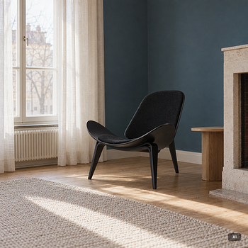 Hans J. Wegner, Fåtöljer, ett par, CH07, "Shell Chair", Carl Hansen, Danmark.