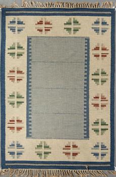 MATTO, flat weave, ca 198,5 x 138,5 cm, Sweden around the middle of the 20th century.