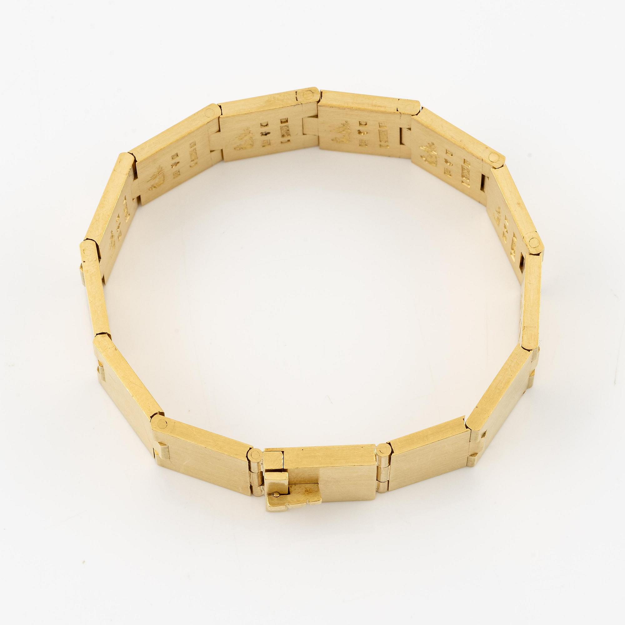 Wiwen Nilsson, a bracelet, 18K gold, Lund 1966.