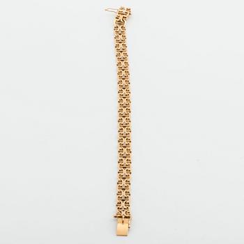 ARMBAND 18K guld x-länk med stav, Stockholm 1968.