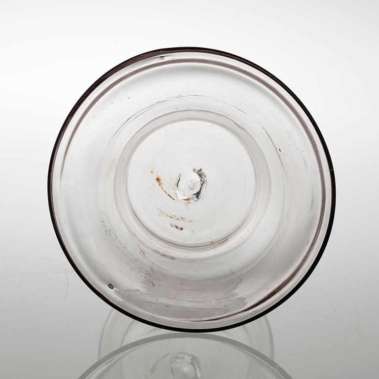 A GLASS BEAKER, late 18th century, probably Finland.