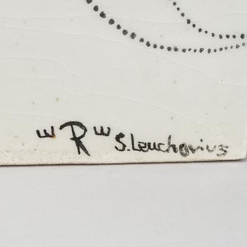 SYLVIA LEUCHOVIUS, skulptur, fjäril, Rörstrand.