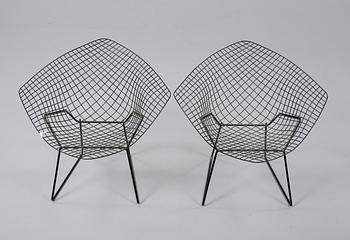 FÅTÖLJER, ett par, "Diamond Chair", Harry Bertoia, 1900-talets andra hälft.