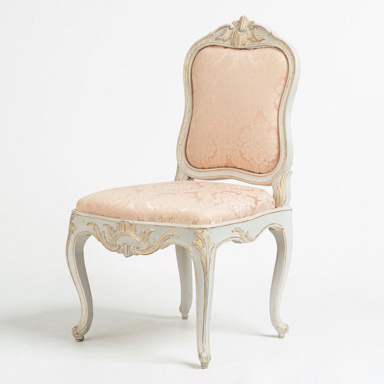 STOLAR, tre stycken, Stockholmsarbeten, 1700-talets andra hälft, Rokoko.