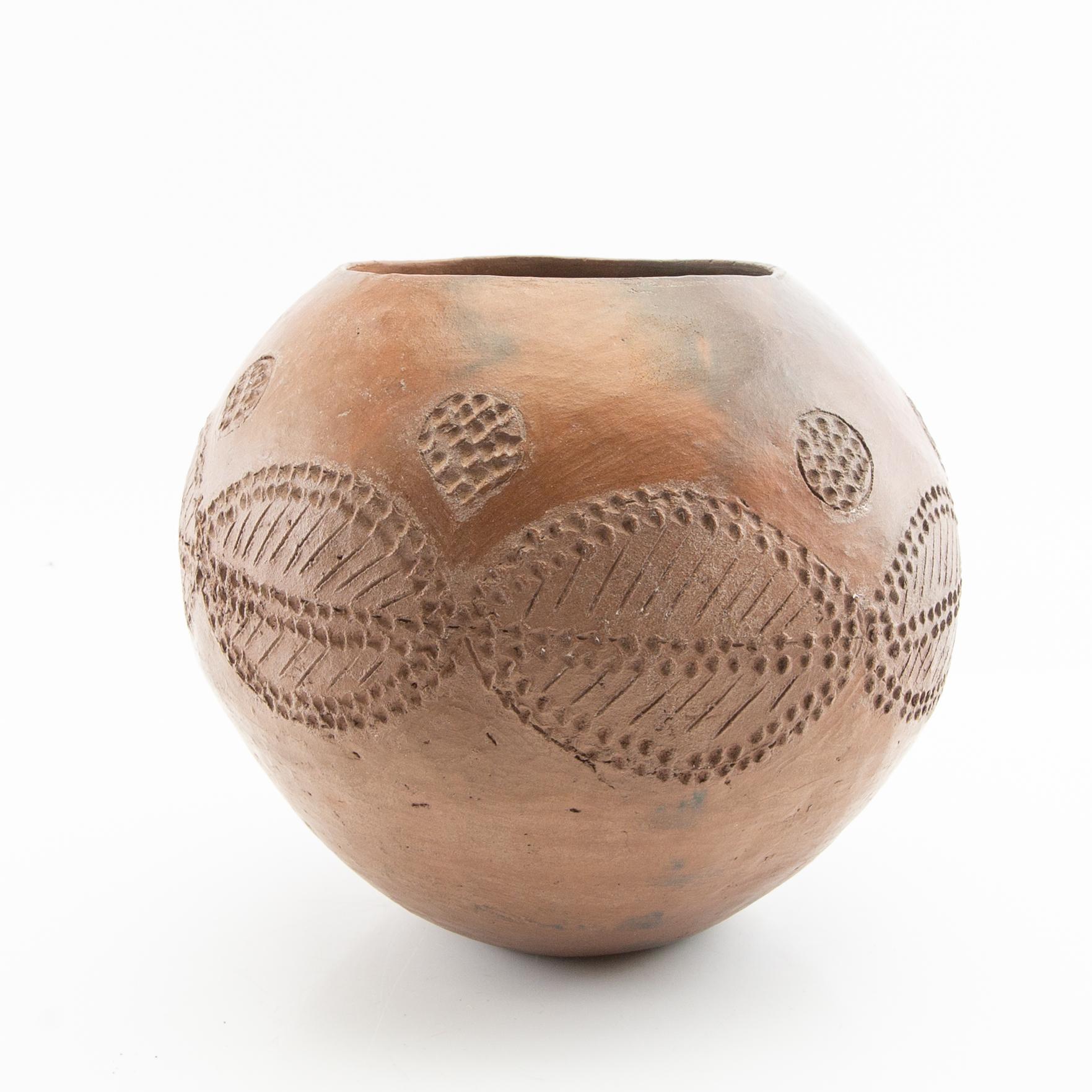 Ölkrukor Ukhamba 3 st Zulu Sydafrika 2000-tal lergods.