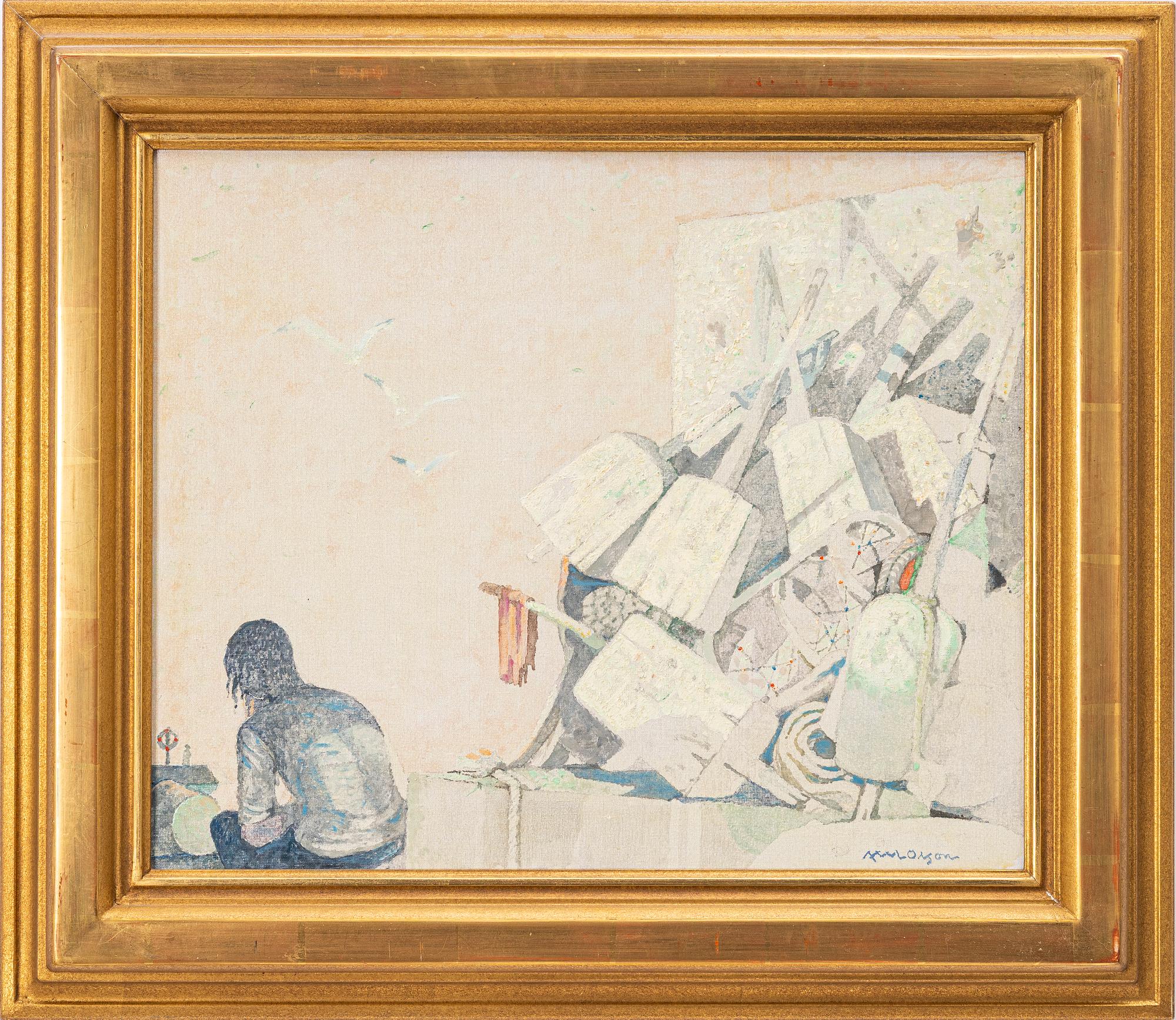 Axel Olson, "Vitt strandstilleben".