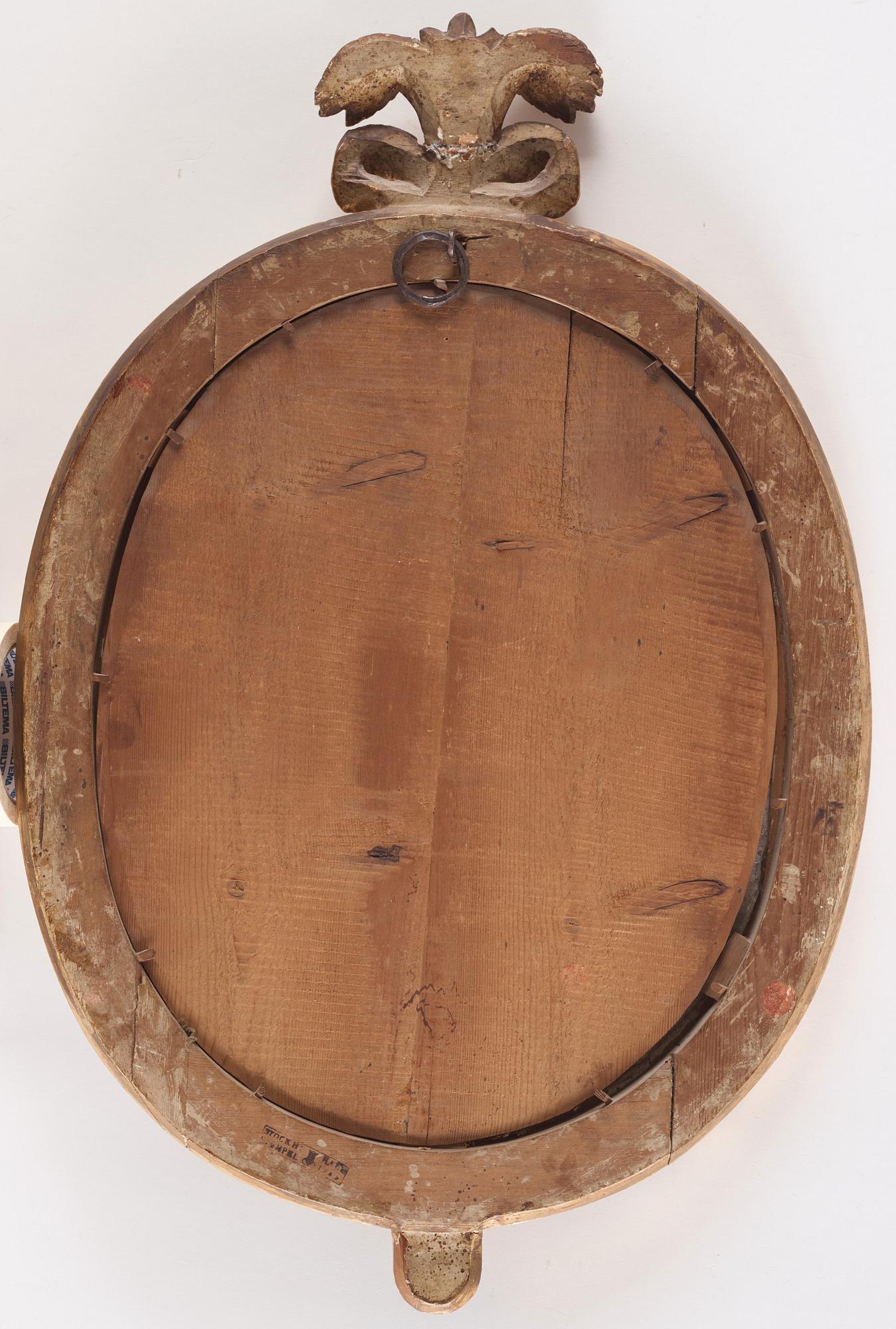 A pair of Gustavian two-light giltwood girandoles by J. Åkerblad (master 1756-1799).