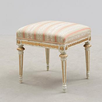 TABURETT, gustaviansk, Melchior Lundberg, (mästare i Stockholm 1775-1812).