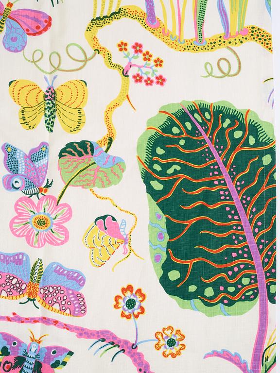 Josef Frank, a pair of linen curtains, 'Hawaii', Svenskt Tenn, Sweden.