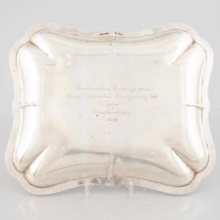 Dish, silver, B Erlandsson, Kristianstad, 1909.