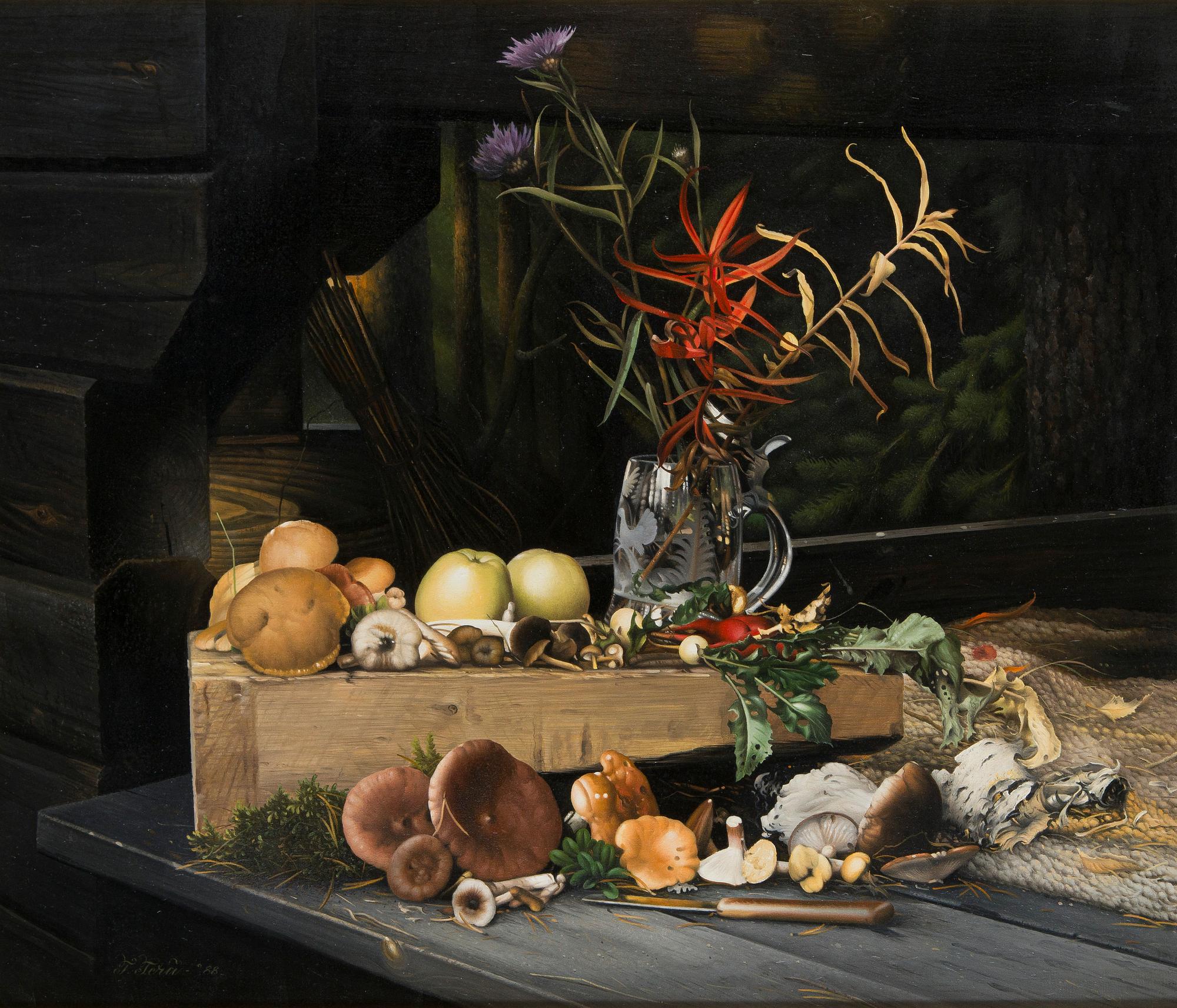 Teppo Terä, Stilleben med svampar.