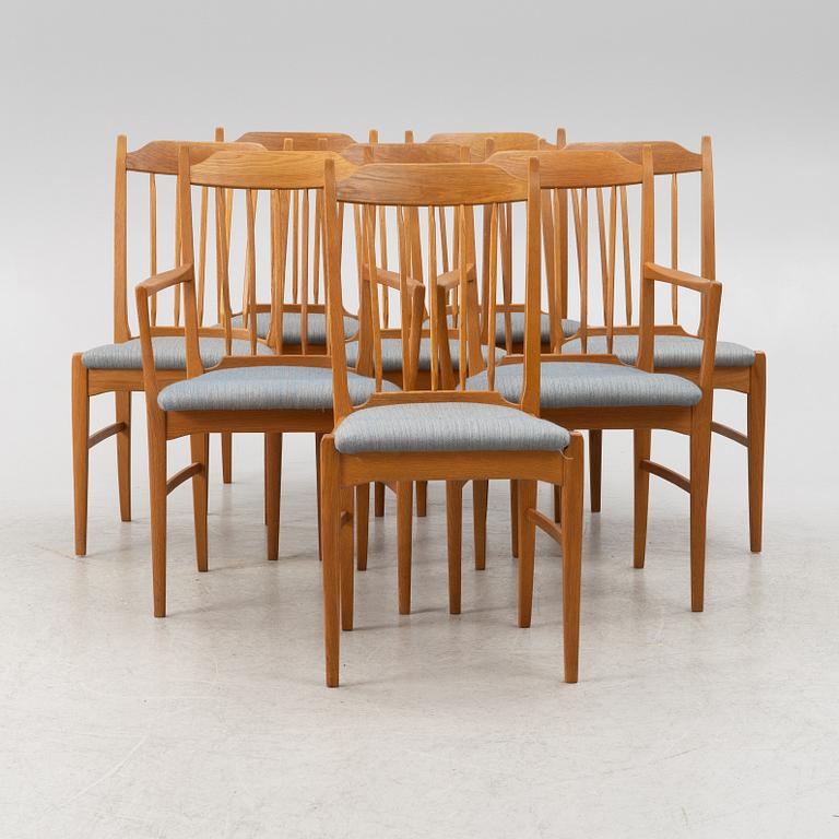 Carl Malmsten, stolar, 6 st, karmstolar 2 st, "Calmare Nyckel", 1900-talets slut.