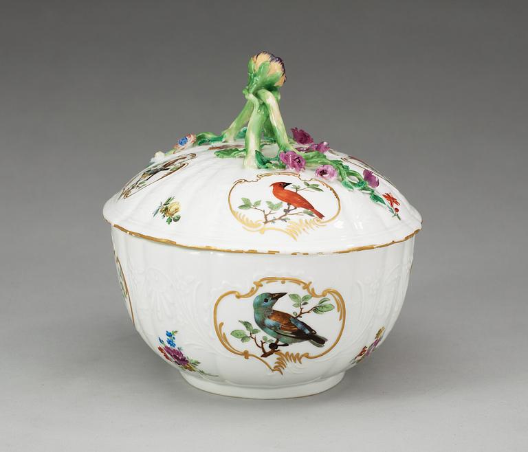 A Meissen tureen with cover, period of Marcolini (1774-1814).