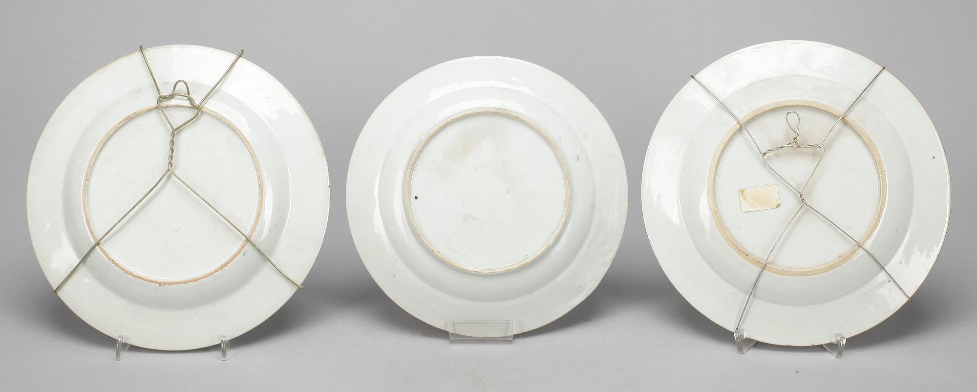 TALLRIKAR, 5+1 st, porslin, Kina, Qianlong, 1700-tal.