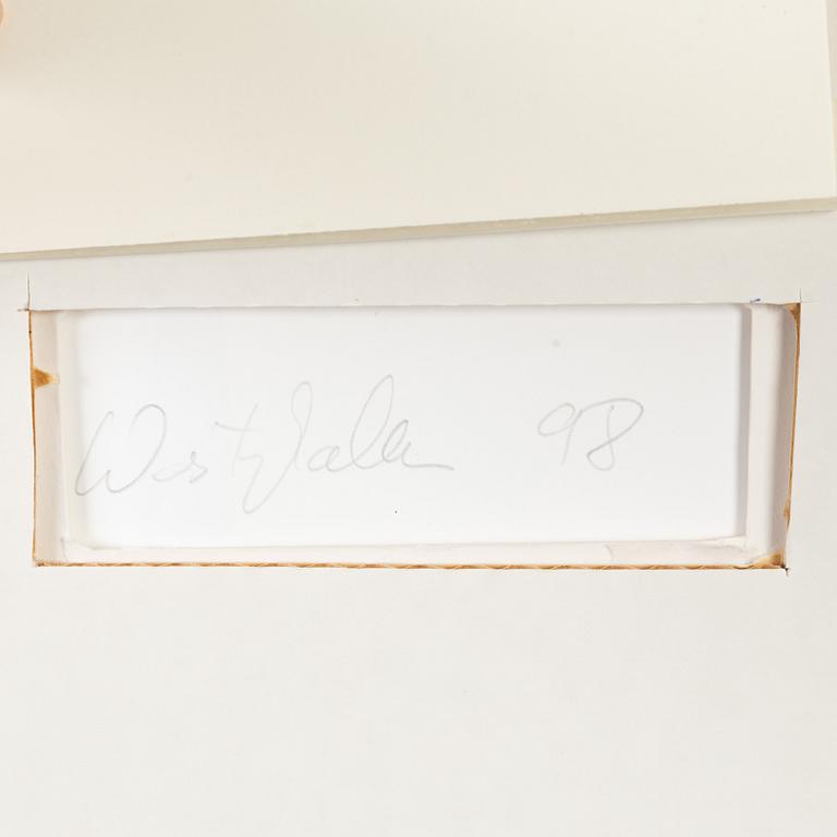 Olav Westphalen, mixed media on paper, signed and dated -98 verso.