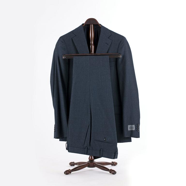 BELVEST, a bluegrey wool suit consisting of jacket and pants. Size 150.