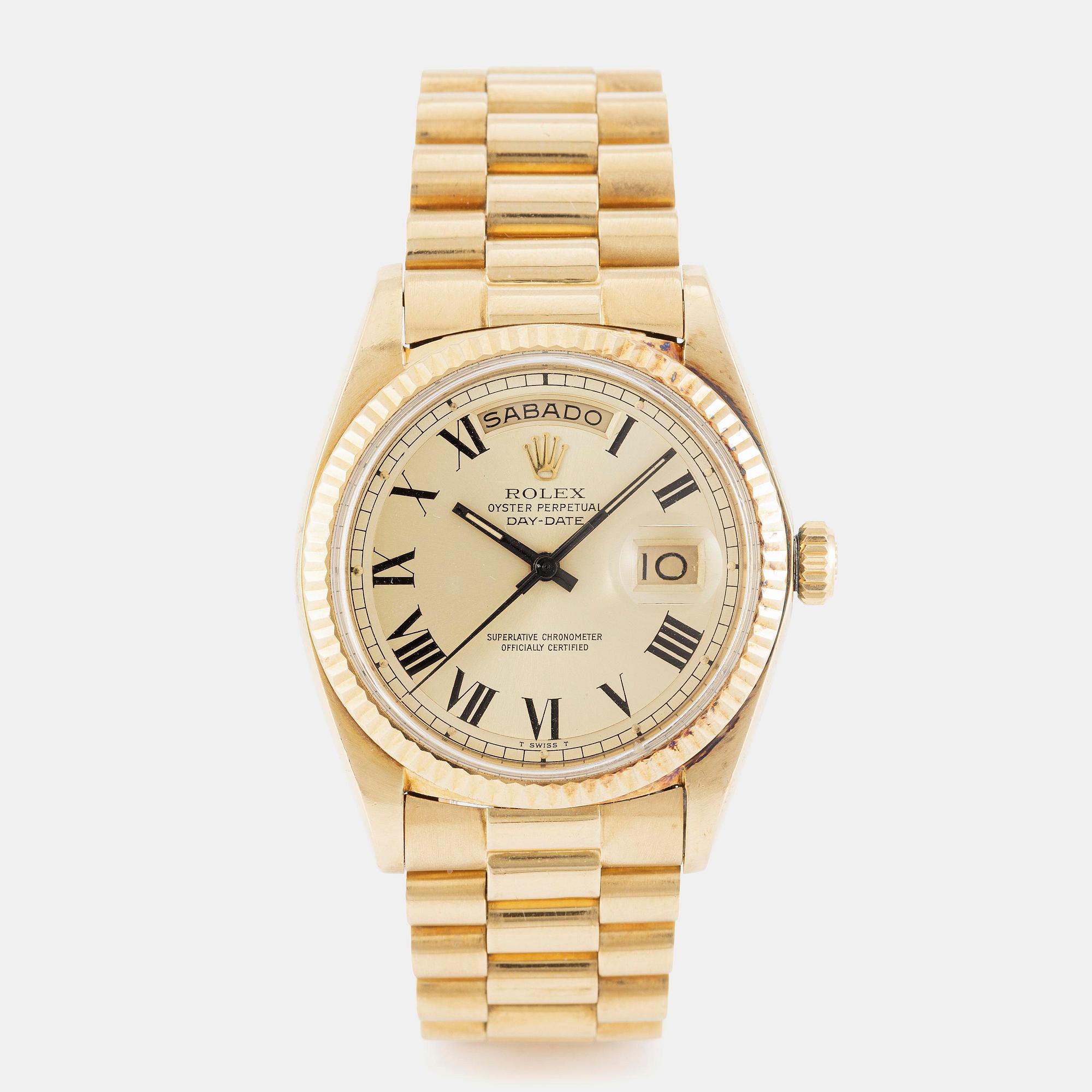 Rolex, Day-Date, "Buckley Dial", wristwatch, 36 mm.