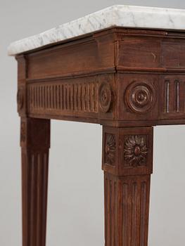 A late Gustavian late 18th century console table.