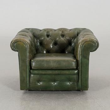 A Pegasus Chesterfield-model sofa and armchair.