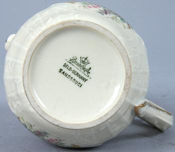 KAFFESERVIS, 27 delar, porslin, "Sanssouci", Rosenthal.