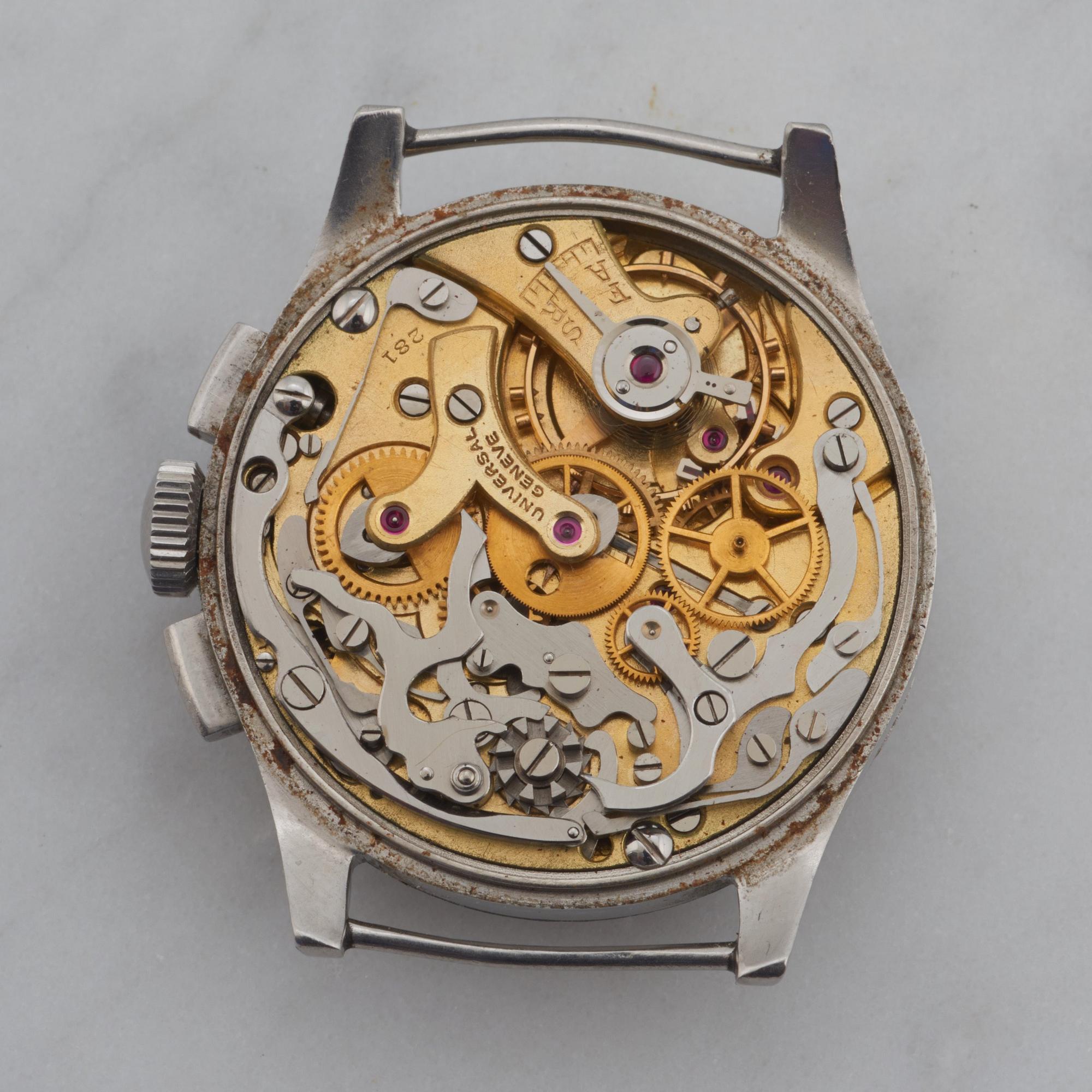 UNIVERSAL GENÈVE, chronograph, "Telemetre", wristwatch, 30,5 mm,