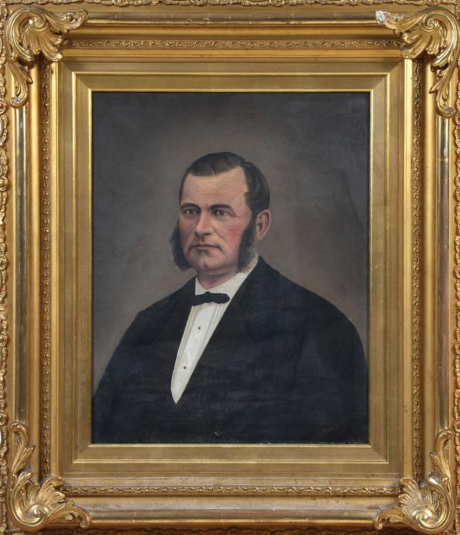 NICOLINE LINDHOLM, olja på duk, sign o dat 1872.
