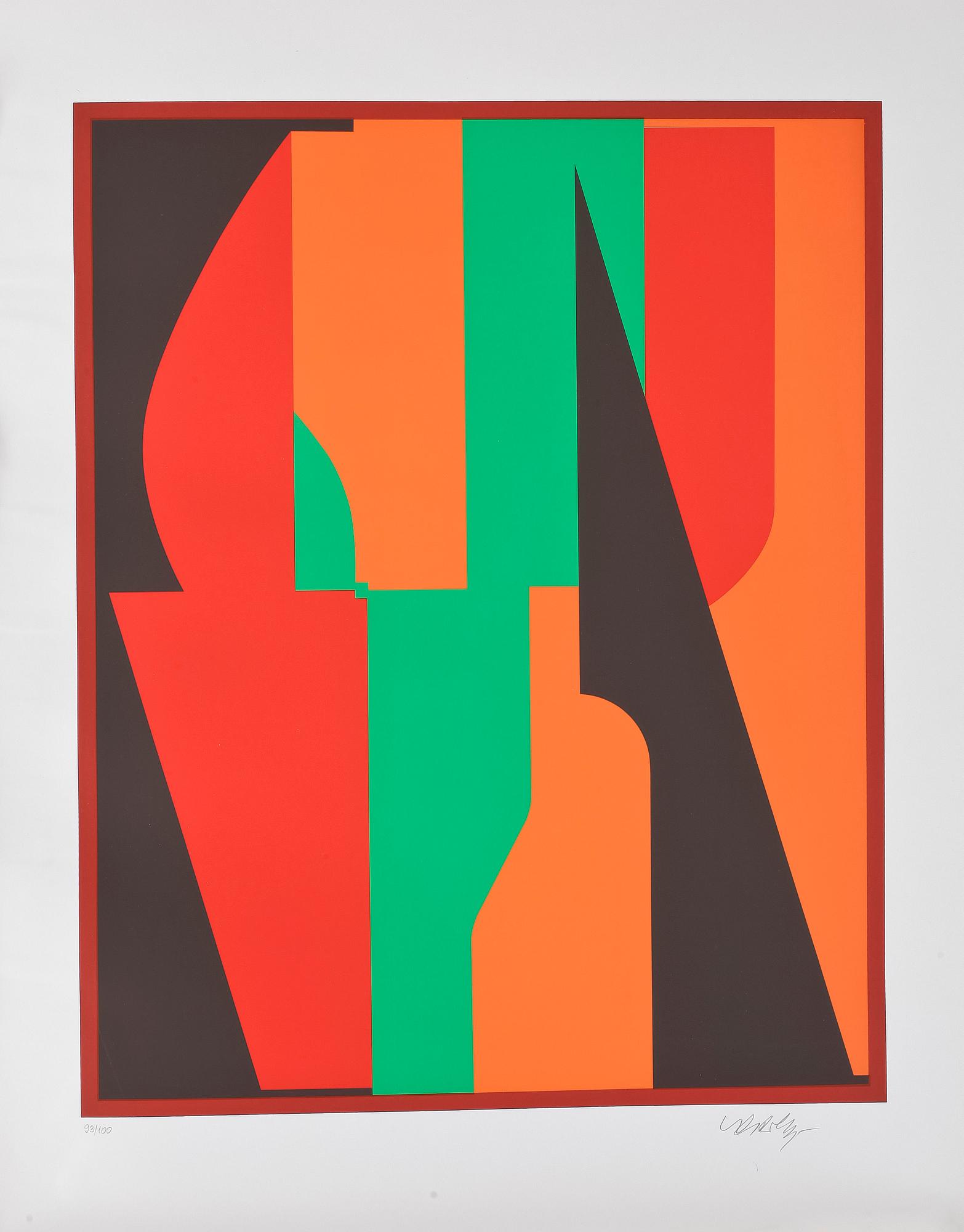 VICTOR VASARELY, Mapp med 10 st färgserigrafi,1989, samtliga signerade och numrerade 93/100.