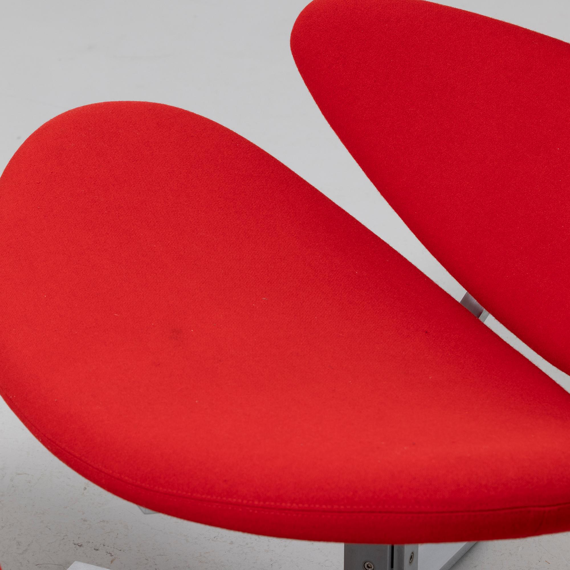 Poul M. Volther, fåtölj med fotpall, modell "EJ 5"/ "Corona Chair", Erik Jørgensen, Danmark.