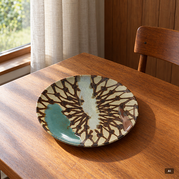 Shoji Hamada, attributed to, A stoneware bowl dish, Japan, 1960s.